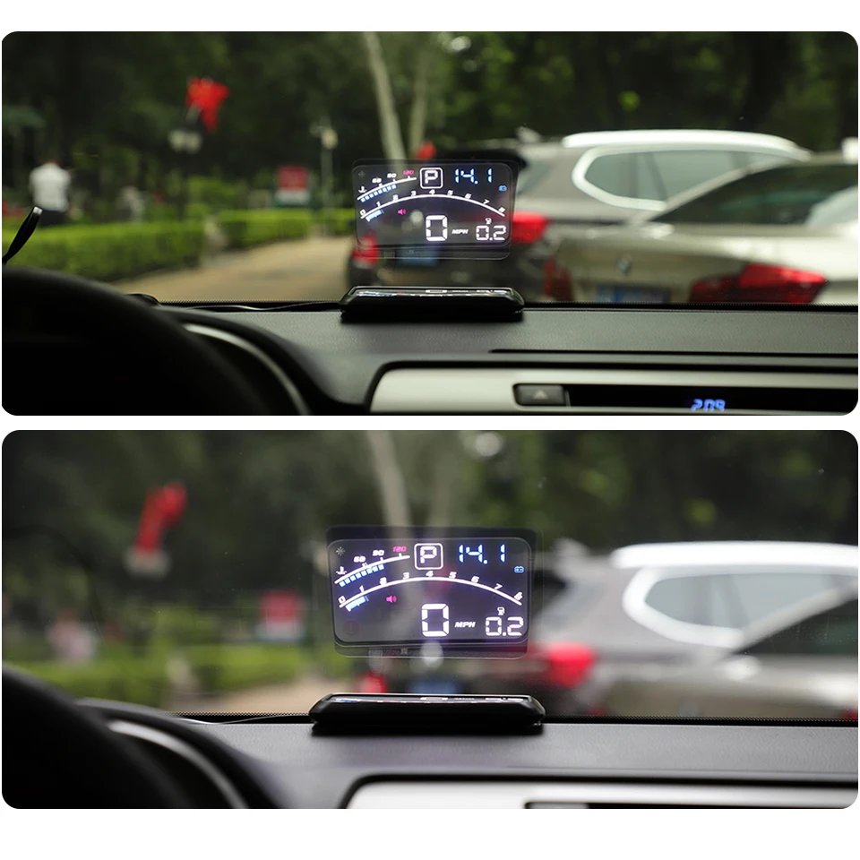 The latest car v41 OBD II overhead rise LED OBD display head-up display