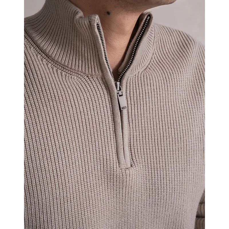 2026 Fall/Winter Stand Collar Sweater Fashion Casual Men's Warm Sweater