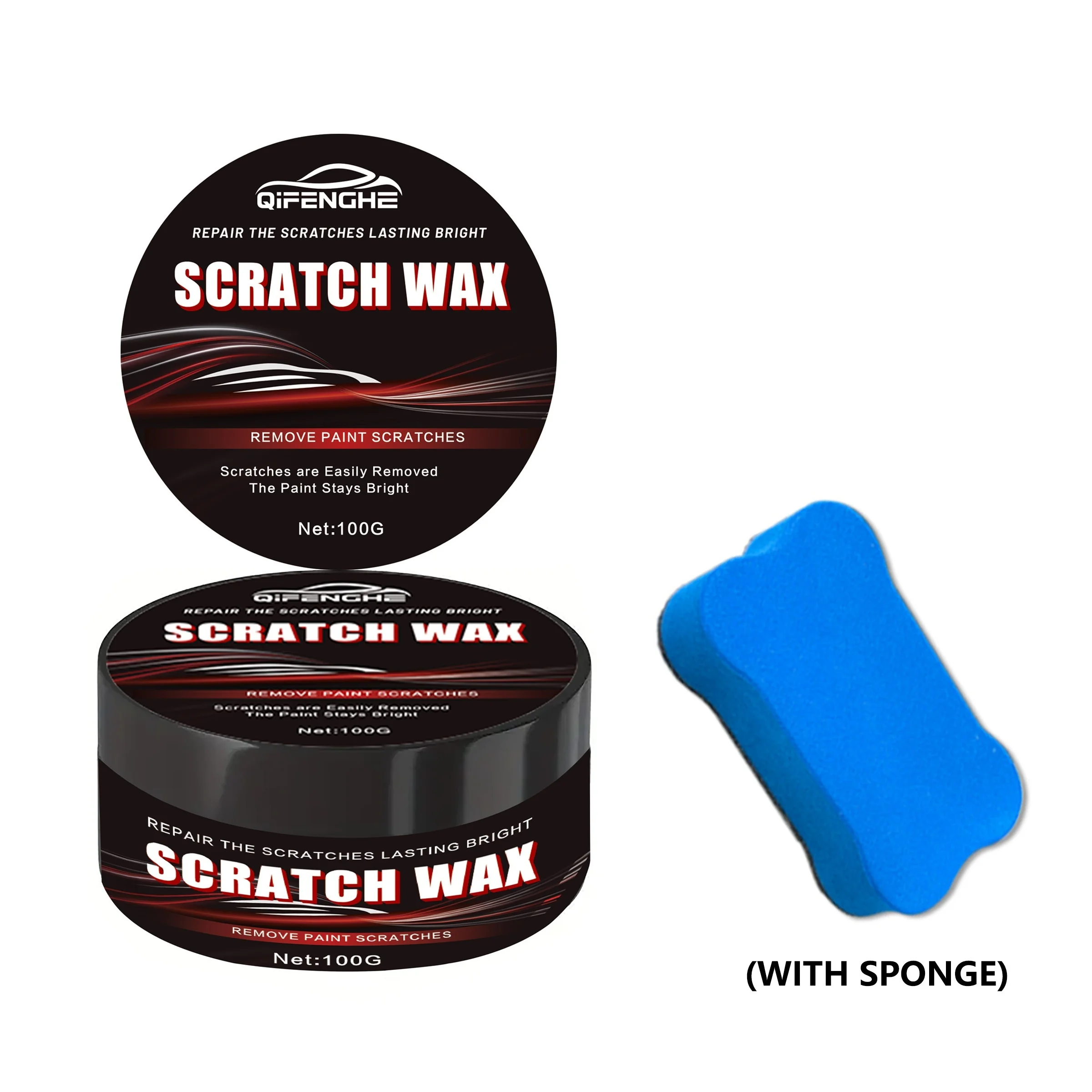 Car Scratch Repair Kit - Removes & Polishes Paint Scratches, Body Sanding & Anti-Scratch Wax for All Vehicles