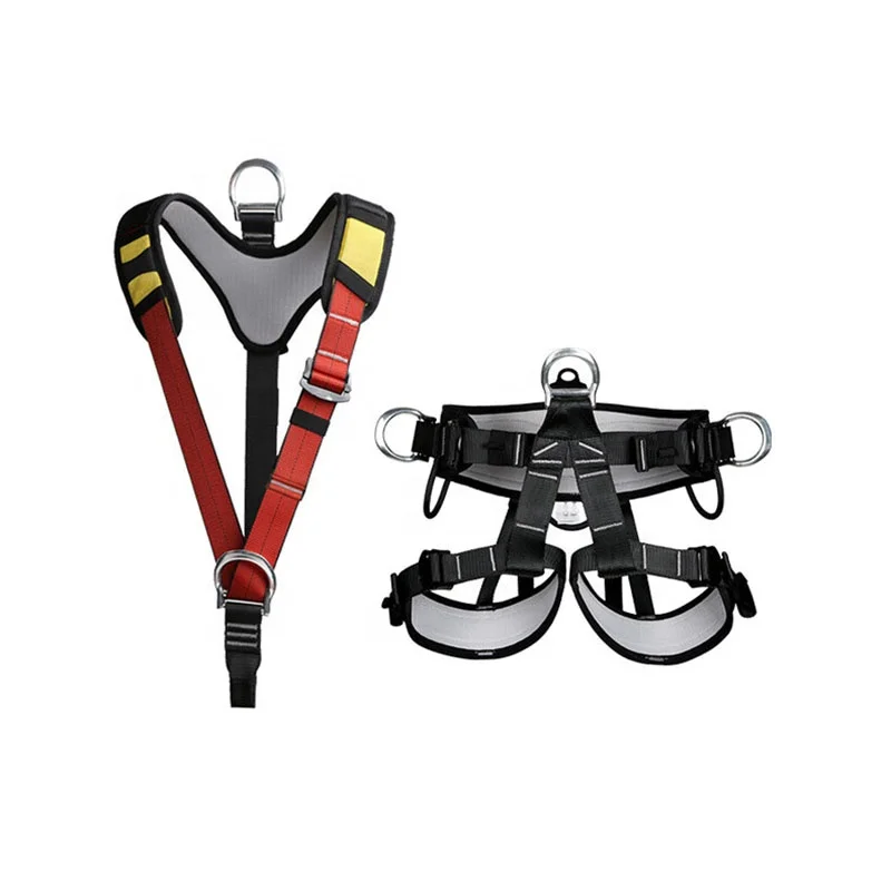 Helmet Ascender Descender Fall Arrester Protection Rescue Climbing Equipment Working at Height Safety Harness Carabiner