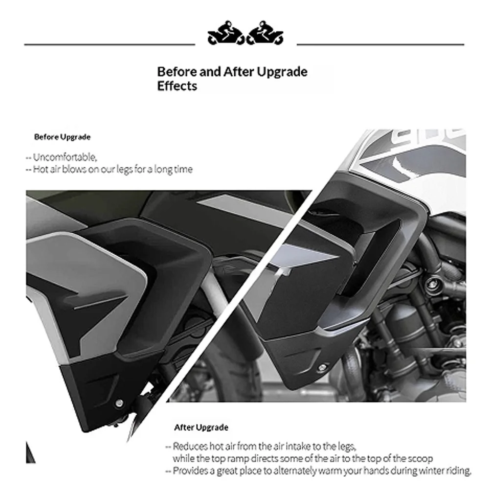 For Triumph Tiger 850 Sport 900 Upper Wind Deflector Side Fairing No-Drill Accesorios Moto Accessori Moto - view 4