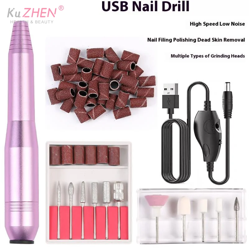 16000 دورة في الدقيقة المهنية الكهربائية مسمار الحفر آلة عالية السرعة مسمار ساندر ل مانيكير قاطعة المطحنة مجموعة هلام أداة إزالة طلاء الأظافر #5