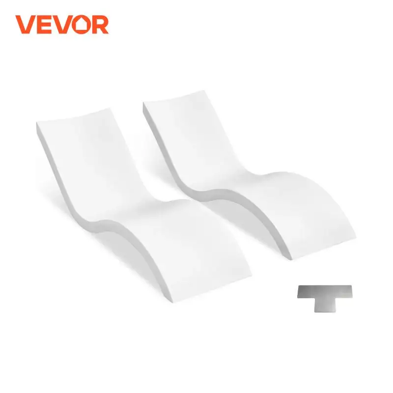 VEVOR in-Pool Lounge Chairs Set of 2 Chaise LoungerInside Pool Lounge Chairs for Water Depths up to 9\