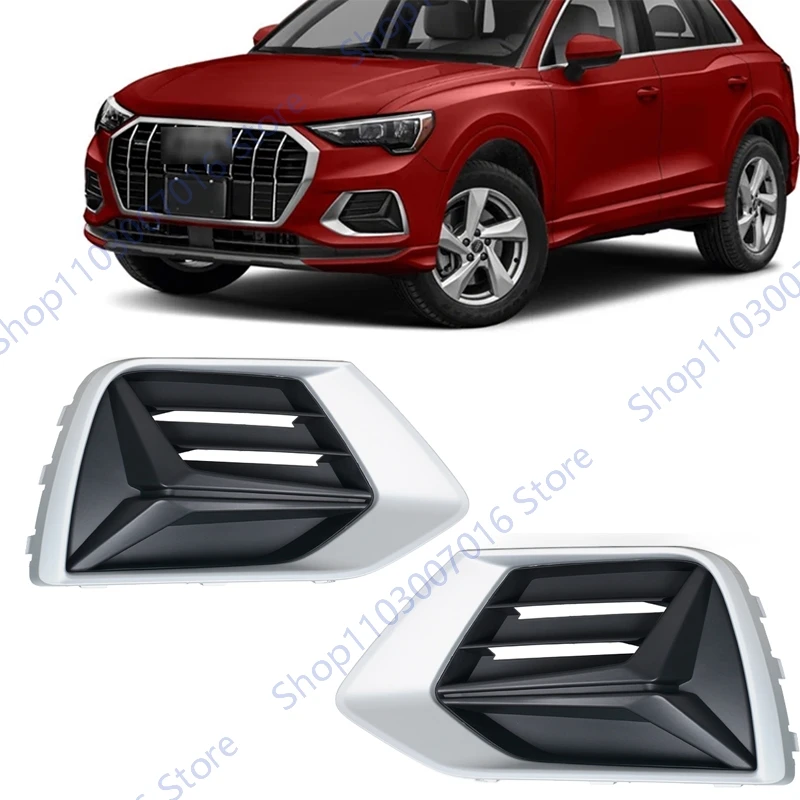 Fog Light Cover For Audi Q3 2019 2020 2021 2022 Car Front Bumper Fog Lamp Light Trim Cover Frame Lid Bezel Hood