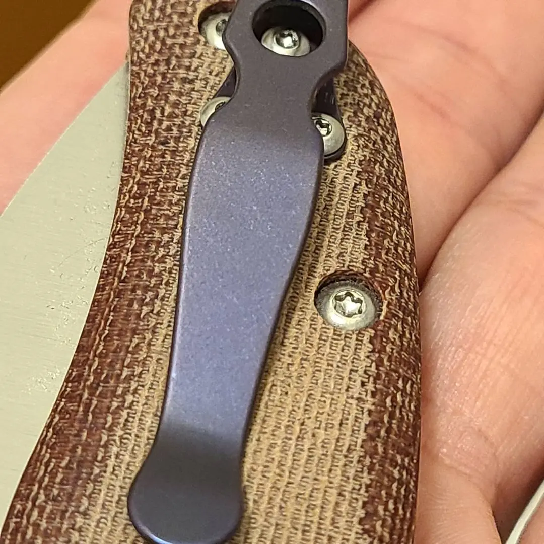 Imagem -04 - Clipe de Titânio de Transporte Profundo para Spyderco C229 Faca Xamã