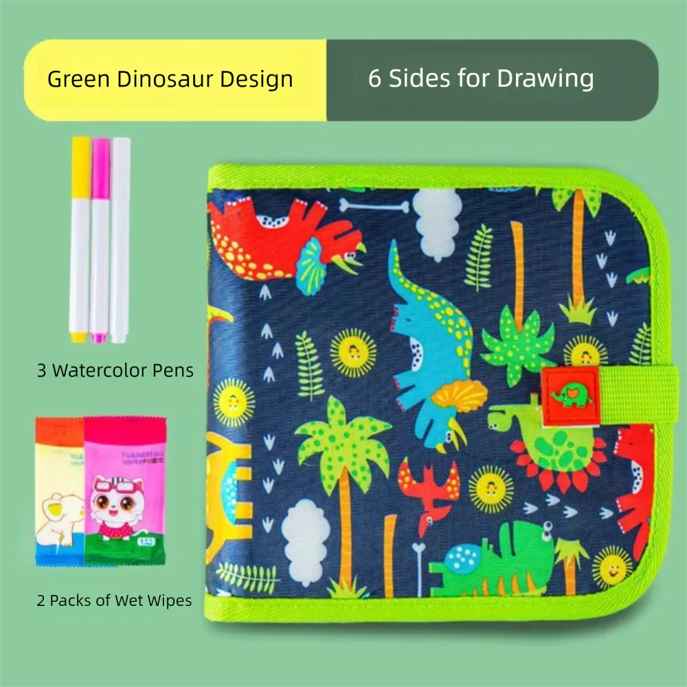 สมุดวาดเขียน 6 หน้า ของเล่นเช็ดลบได้ กระดานดำแบบลบได้ ของเล่นเสริมพัฒนาการ สมุดวาดเขียนแบบลบได้