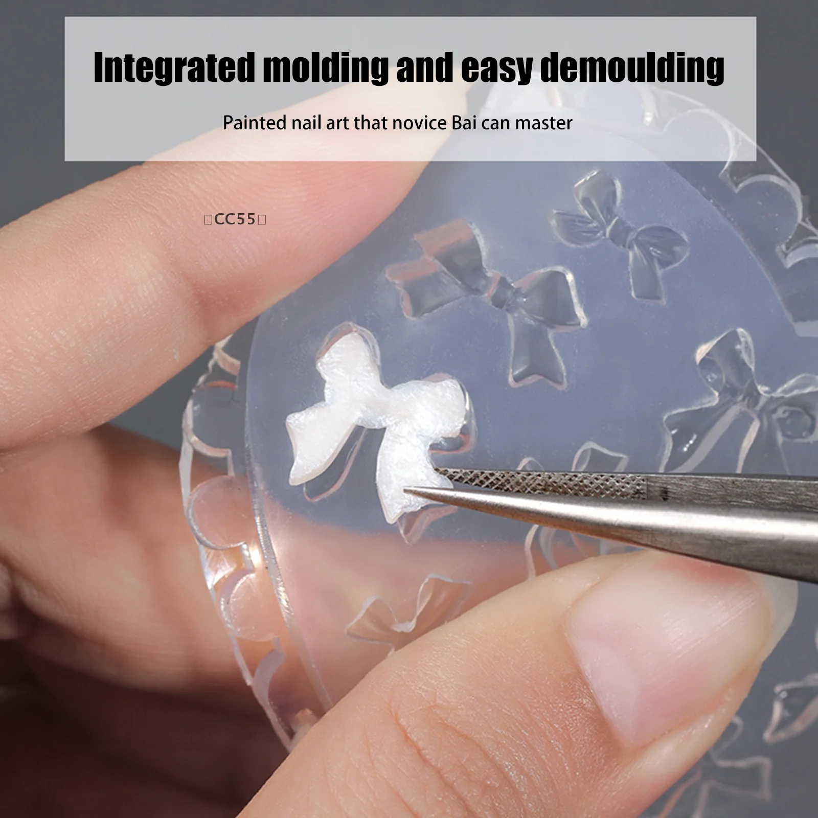 〔CC55〕Forma Silikonowa Serce Róża Kokarda Królik Motyl Forma do Paznokci Ozdoby do Paznokci DIY Design Płytka do Stemplowania Forma do Manicure