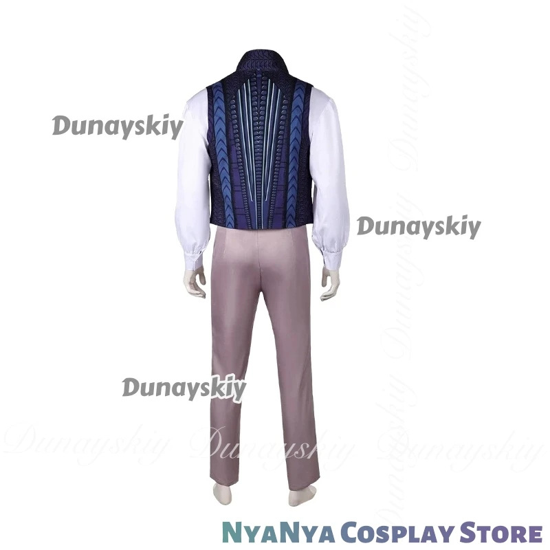 Wicked: parte uno película Fiyero Prince Cosplay Helloween con la Chaqueta corta azul con la camisa blanca Cosplay disfraz traje completo