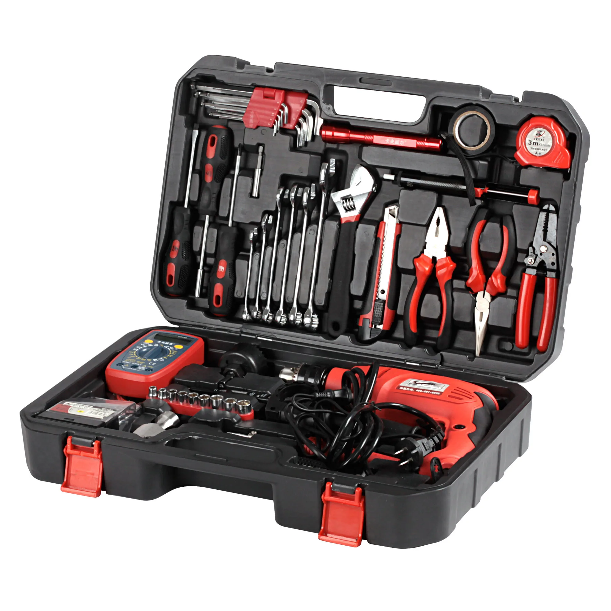 KAFUWELL H13038A 72pcs Power Electrical Tools For Home Repair  Use Toolkit Hand Tool Home Equipment