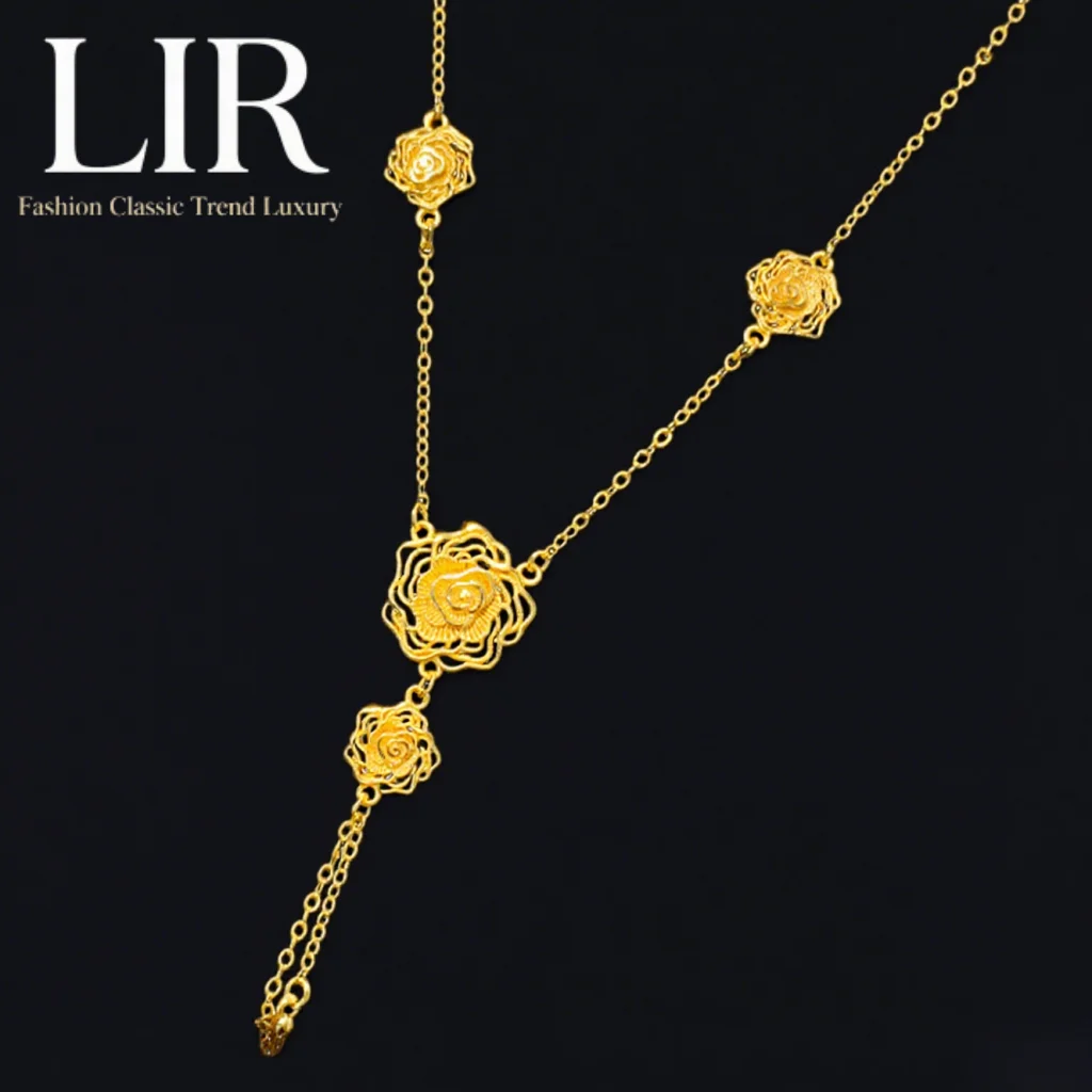 

LIR Exquisite Wrapped 3D Rose Pendant: Fadeless Non-deformable Necklace, Neck-Enhancing, Trendy Women's Jewelry