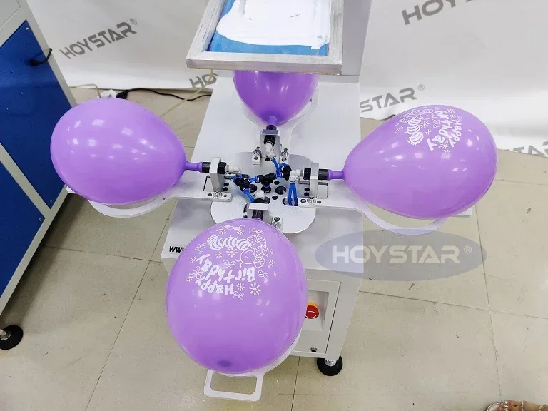 2026nb Hoystar Single Color Logo Balloon Screen Printer for Manufacturing Plants and Printing Shops
