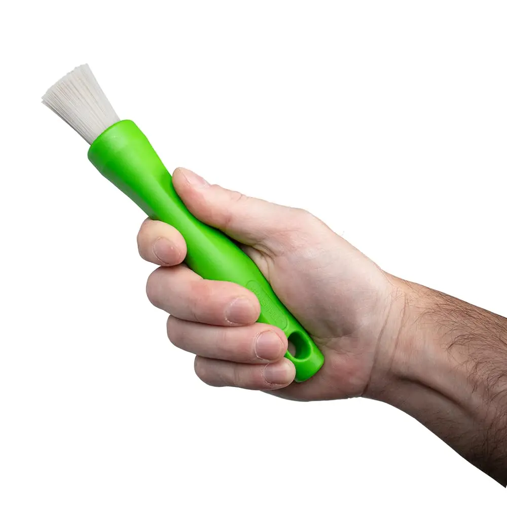 

® Wire Hand Brush with Ergonomic Handle and Tightly Packed Bristles for Kitchen, Garage, Indoor, Outdoor (Nylon) Patent Pending