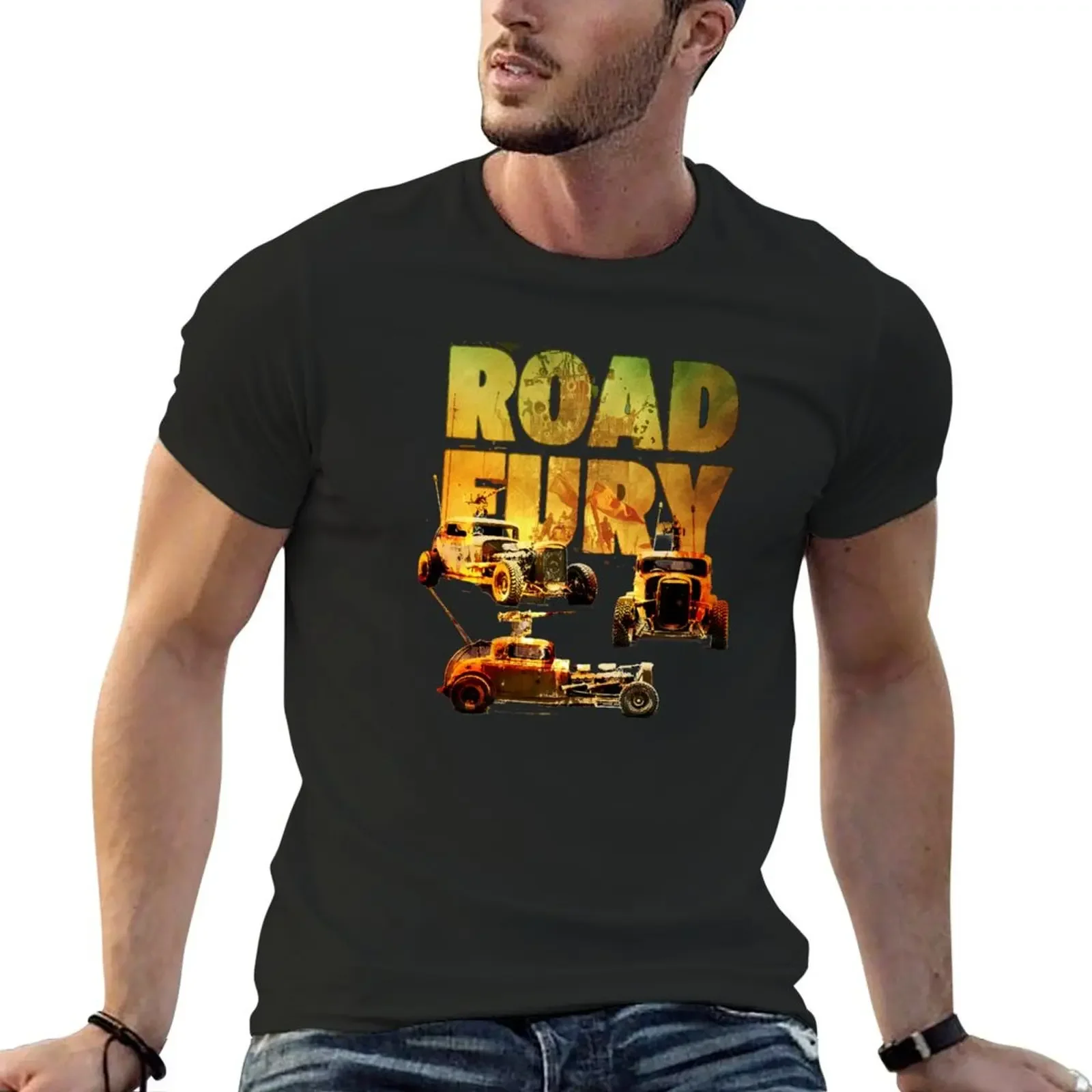 

Мужская футболка с рисунком из аниме Road Fury - Mad Max