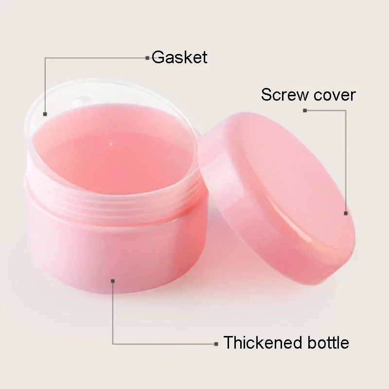 30/60Pcs Plastic Face Cream Container Pink Makeup Jar Pot Refillable Cosmetic Bottles for Body Butter 10/20/30/50/100/150g