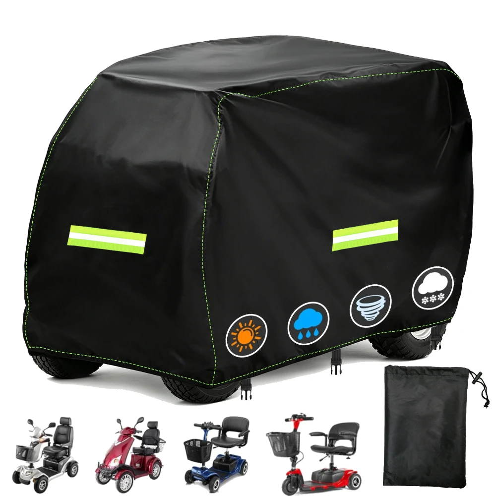 

Waterproof Mobility Scooter Mobile Skate Cover Mobile Skate Rain Cover with Reflective Strips and Buckles Electric Skate Cover