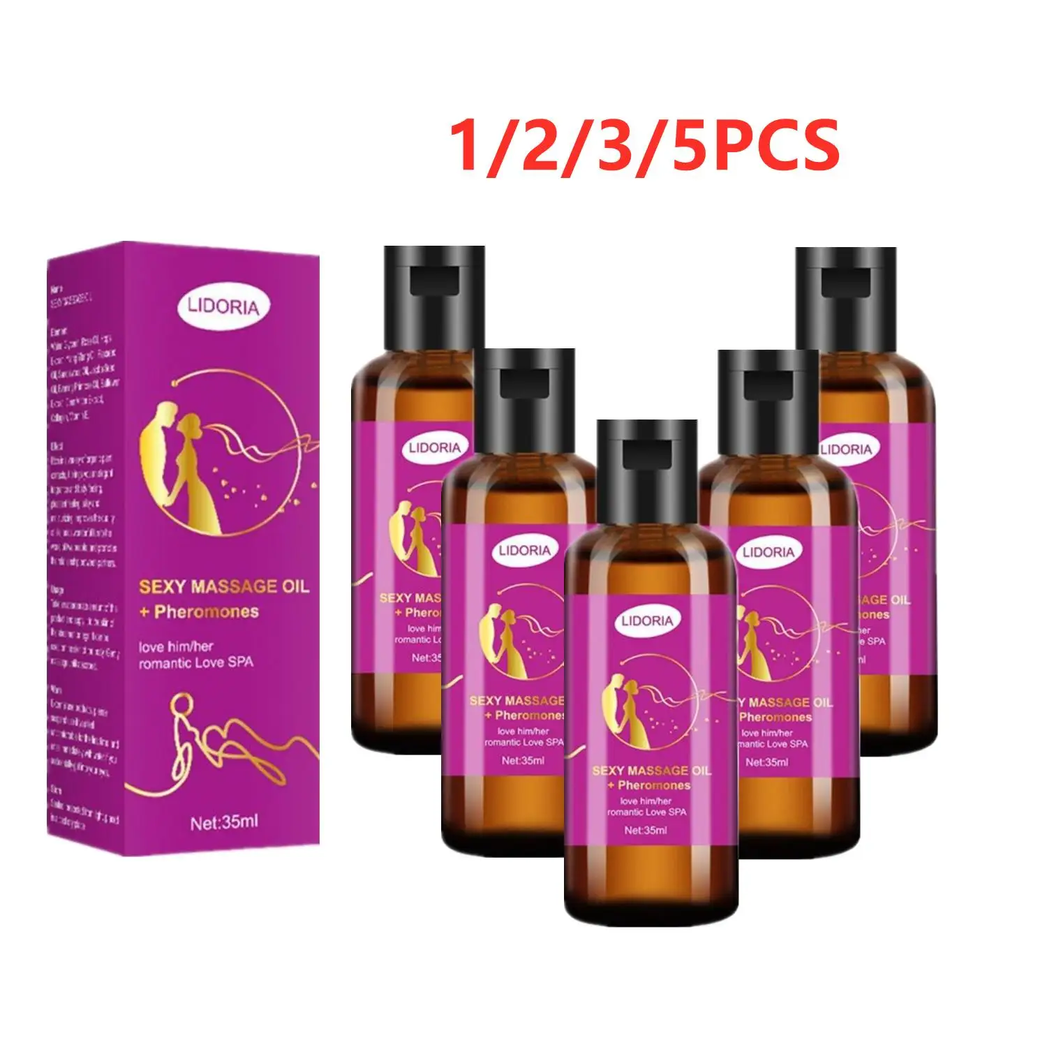 

1/2/3/5PCS Massage Essential 35ML Full Body Private Adult Natural Plant Rose Essence Romantic Couple Male Female Sexy Push Oil