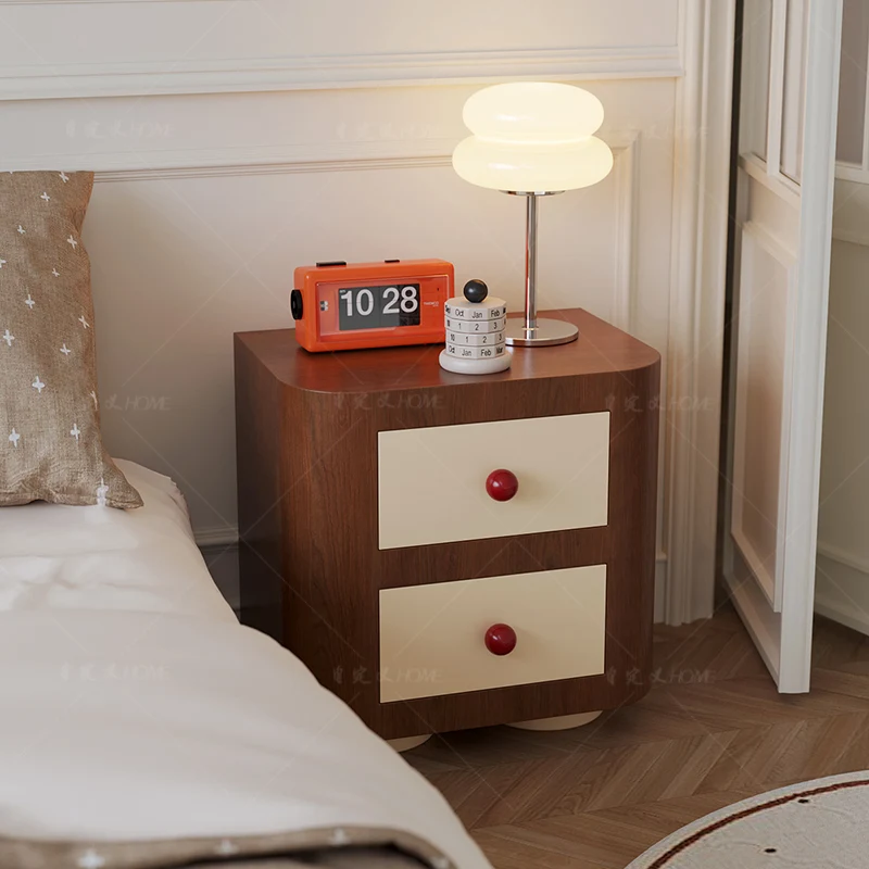 Simpatico comodino coreano camera da letto soggiorno comodino portaoggetti nordico cassetti angolari in legno Mesa De Cabeceira mobili per la casa