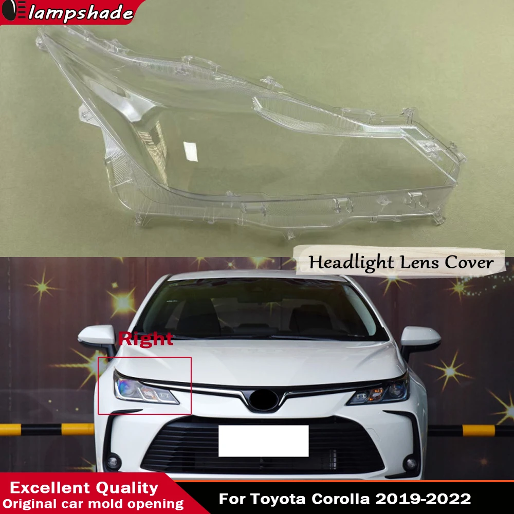 

For Toyota Corolla 2019 2020 2021 2022 Car Lens Glass Light Lamp Headlamp Shell Auto Transparent Lampshade Headlight Cover