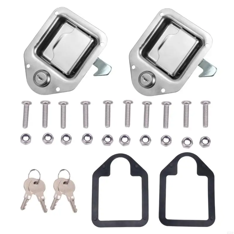M76E 2-Pack Stainless Steel Keyed Locks for Trailer Toolbox Closures