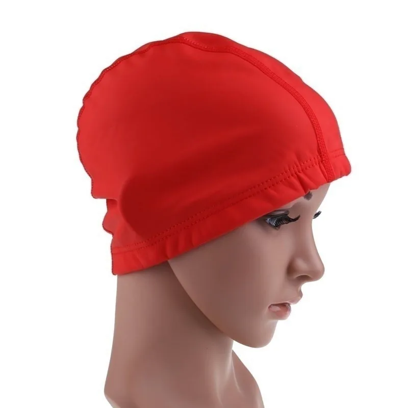 

New Waterproof Elastic Solid Color Swim Cap Unisex Adult Ear Protection Swimming Hat Lightweight Water Sport Pool Accessory