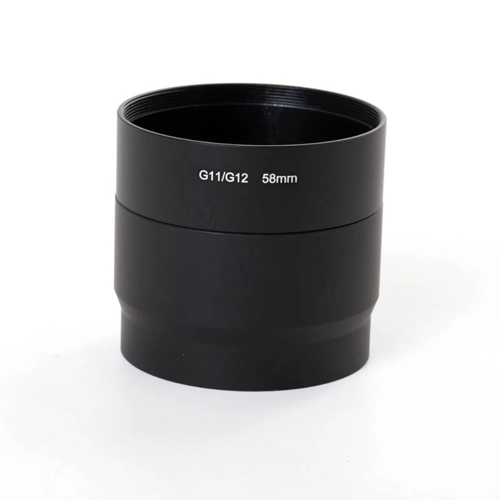 LinGo Metal Filter Adapter Tube For Canon PowerShot G10 G11 G12 Camera 58mm Filter Thread Lens Filter Adapter Tube Ring