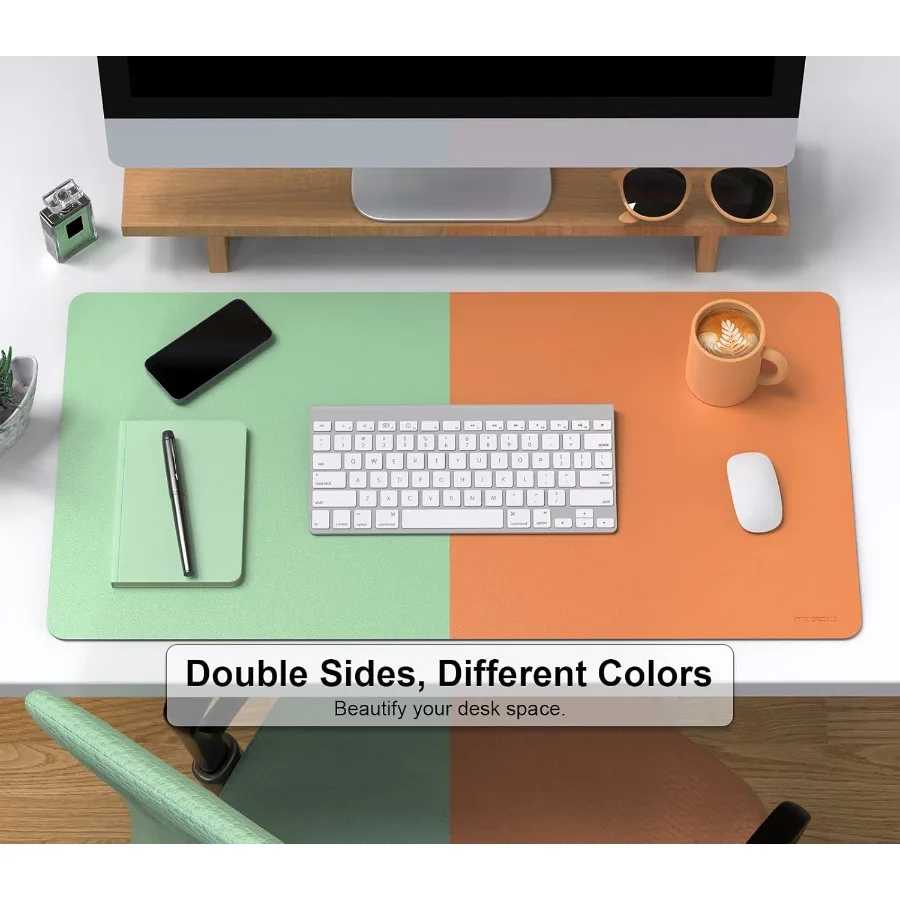 Desk Mat DualSided Office Desk Pad Waterproof Large Protector Mouse Pad for Keyboard and Mouse Leather Desk Writing Pad Large f