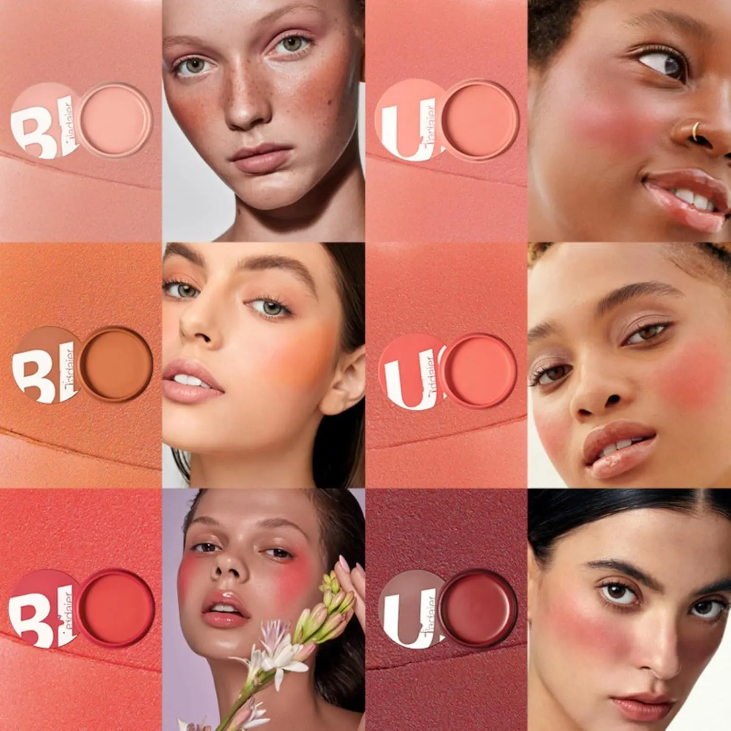 أحمر خدود كريمي من MAEPEOR مكون من 9 ألوان، أحمر خدود للوجه ناعم وقابل للبشرة، يدوم طويلاً، للعناية بالبشرة الكورية الطبيعية #6