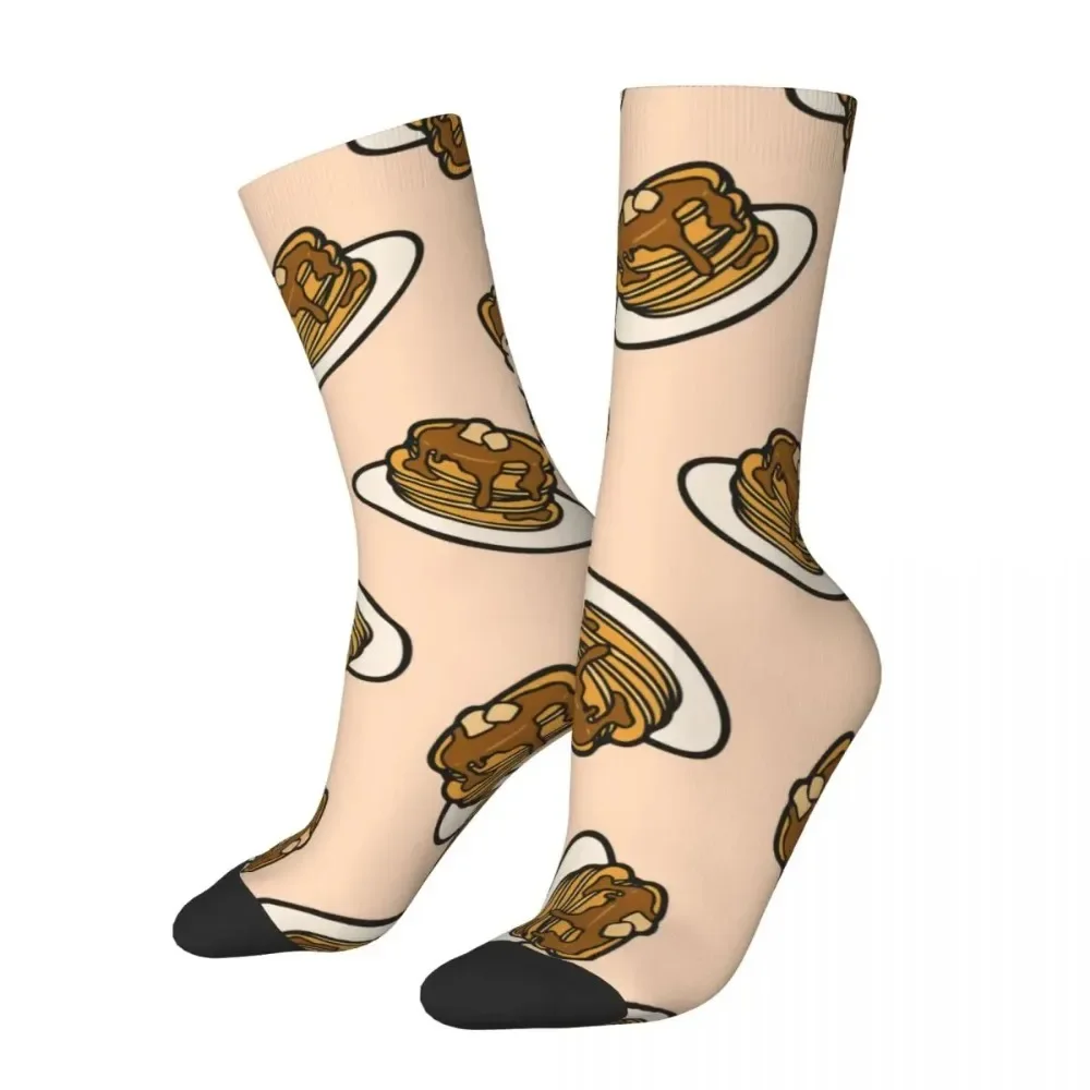 Pancakes With Maple Syrup Men Women Socks Novel Cotton Simplicity Anime Fashion Long Funny Sox Unisex