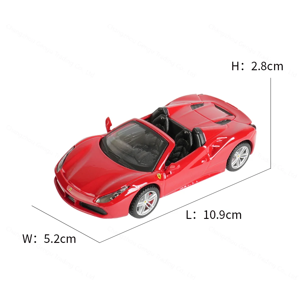 Bburago 1:43 Ferrari 488 Spider Static Die Cast Vehicles Collectible Model Car Toys