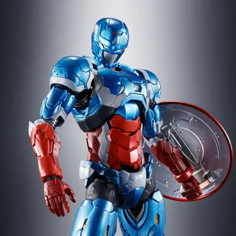 Bandai Shf Marvel Seizumi Rongyi Comics Avengers, Iron Man，captain America, Wolf Uncle Venom Symbiosis, Desktop Decoration