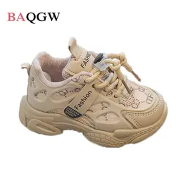 Letter Print Kids Shoes Autumn Toddler Shoes for Boys Girls Breathable Mesh Winter Casual Sneakers Non-slip Sport Tenis Shoes