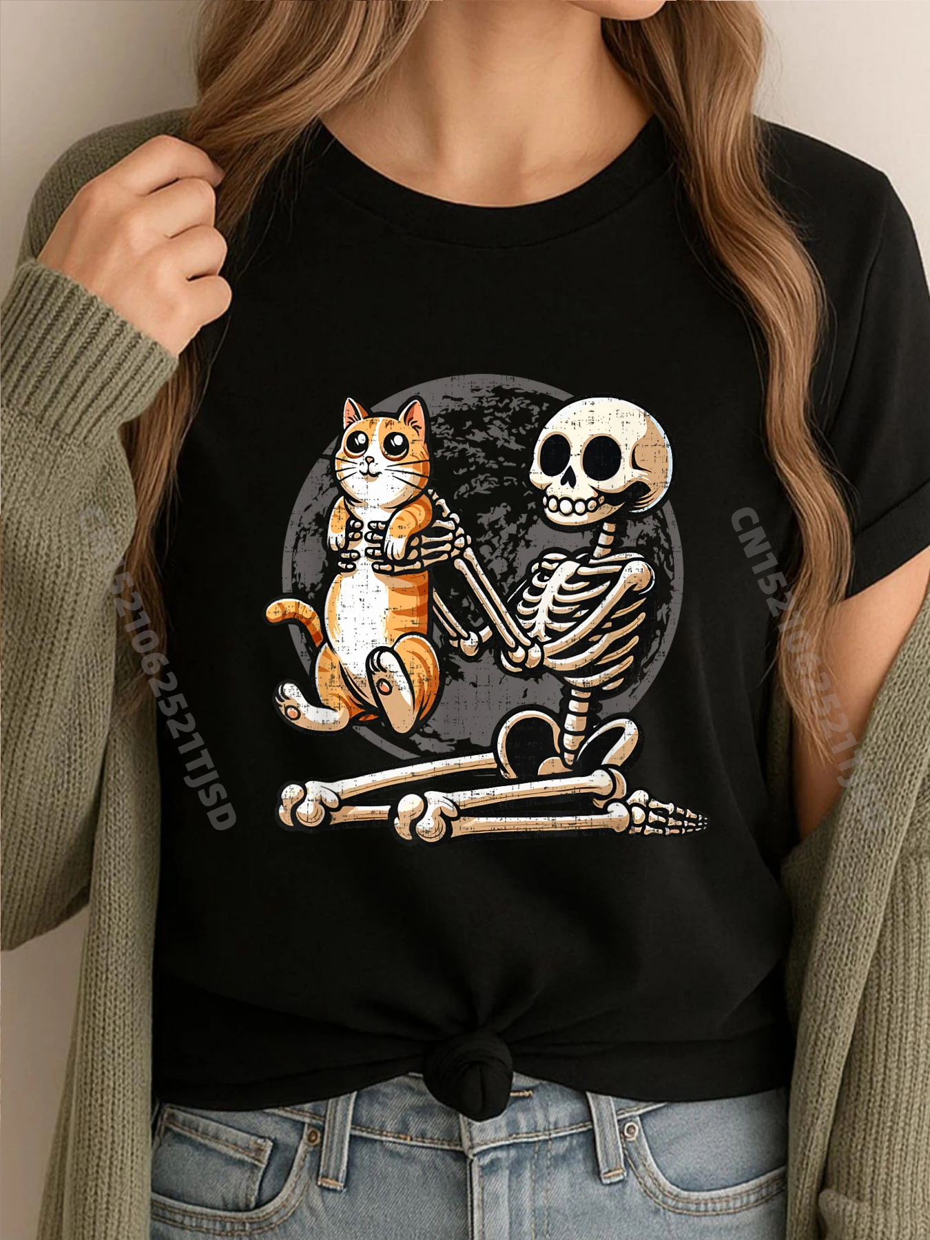 

Skeleton Cat Skull Kitty Halloween Spooky Cute Goth Costume Luxury Designer Designer Clothes Woman Normal