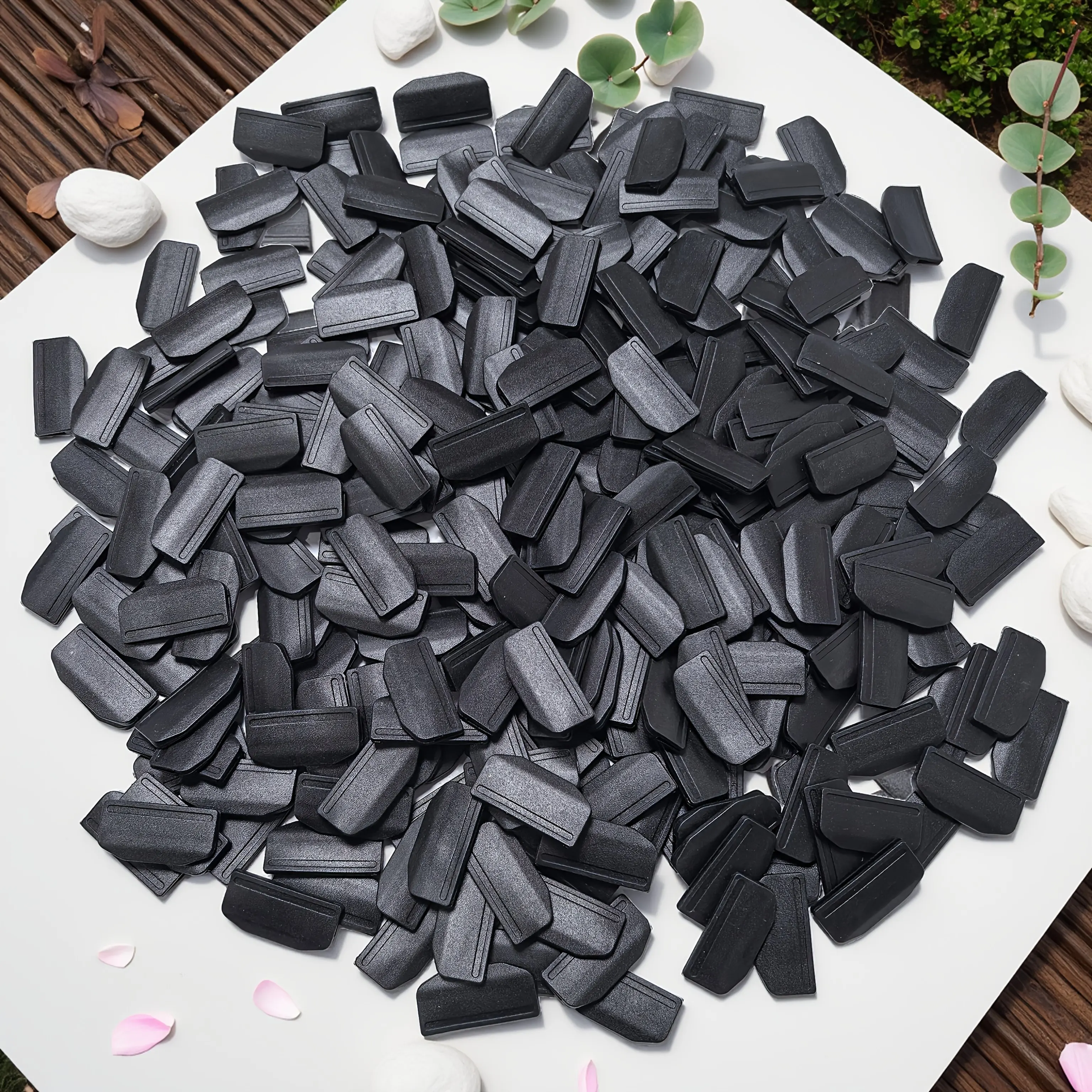 Black Plastic Belt End Clip A7-1003 2.5cm Wide Buckle Accessories for Waist Belt And Bag Strap Anti-Curl Storage Clip