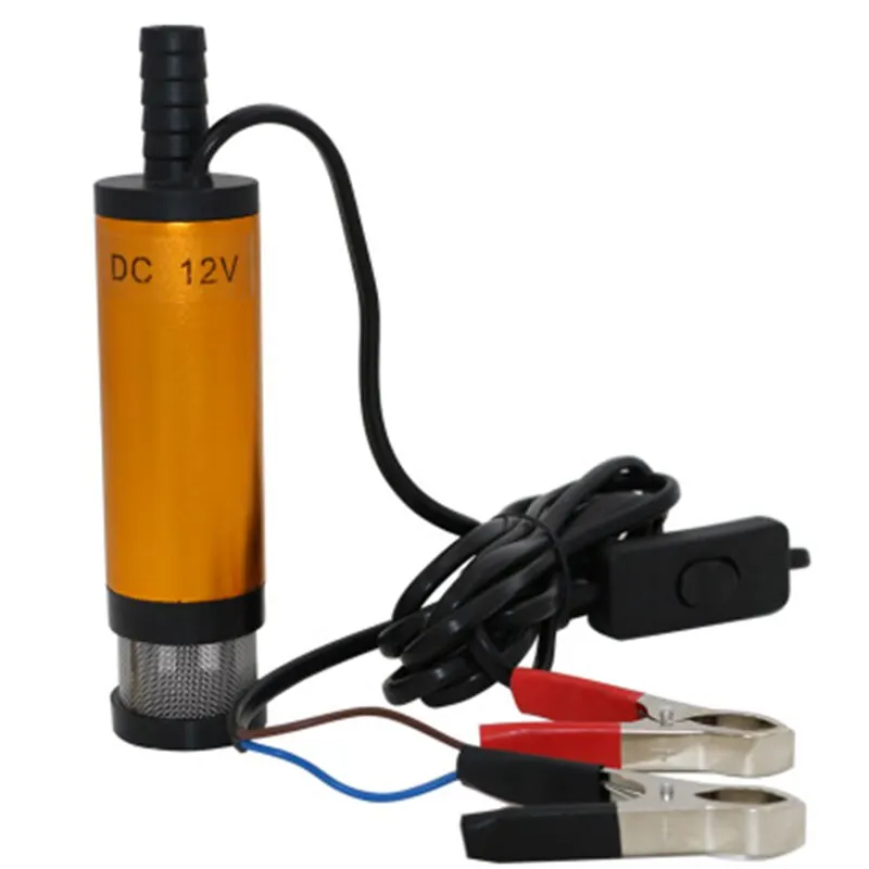 12V/24V DC Mini Portable Electric Submersible Pump - 12L/min, Aluminum Alloy Shell for Fuel, Diesel, Oil, Water Transfer view 3