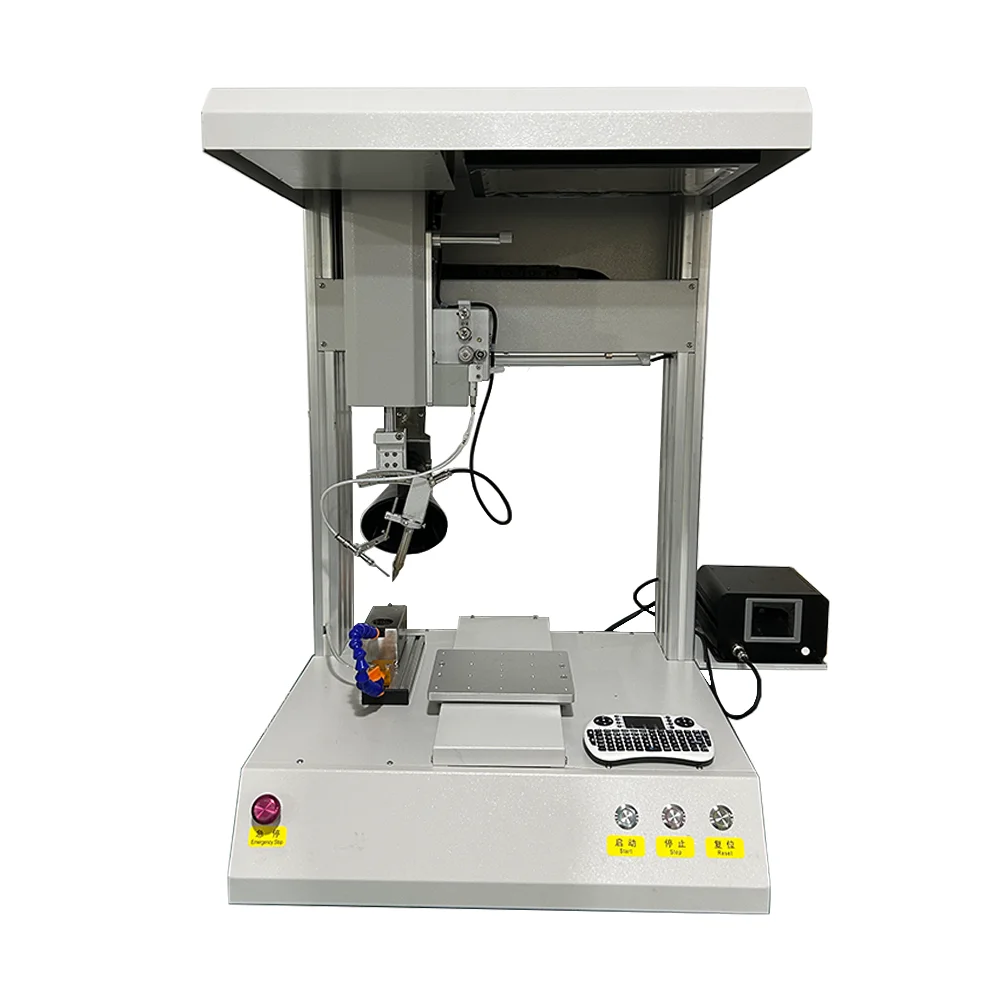 2024 year new product 4 axis double working station automatic soldering machine with 1 year warranty