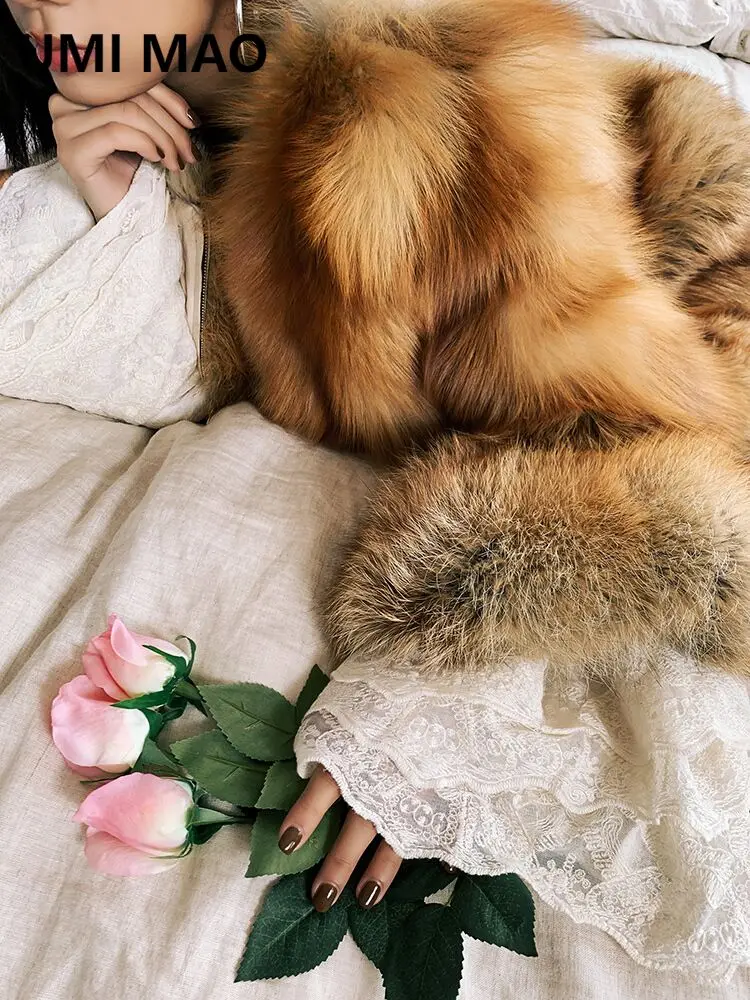 UMI MAO Ayajia Selected Finnish Whole Fox Real Fur Coat Women Super Popular One-Piece Fur Winter New Style