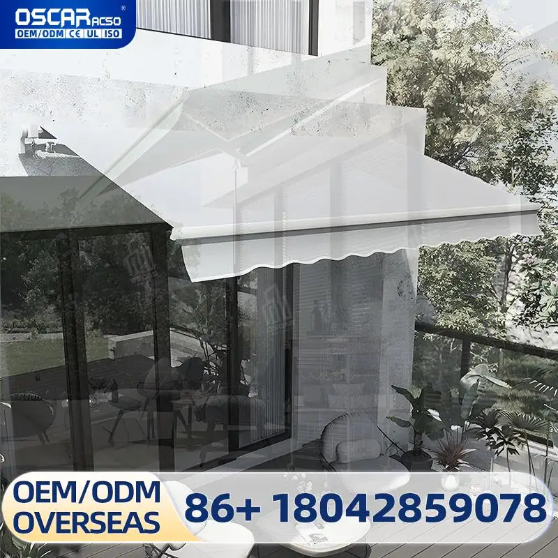 

Уличный выдвижной навес с акриловым парусом и алюминиевым каркасом для виллы, патио, сада, с дистанционным управлением, ветрозащитный