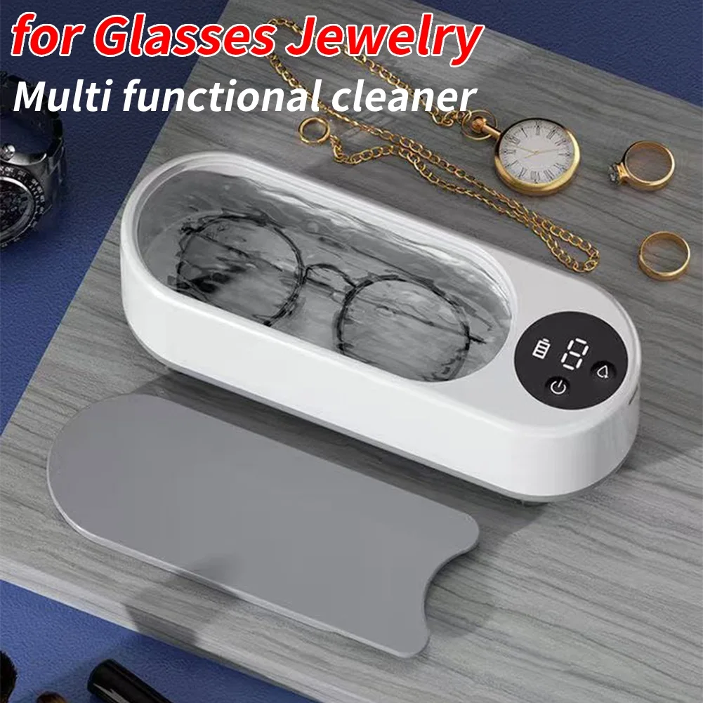 multifunctional Cleaner Machine Rechargeable Eyeglass Cleaner Glasses Cleaner for Eyeglasses Rings Necklaces Denture