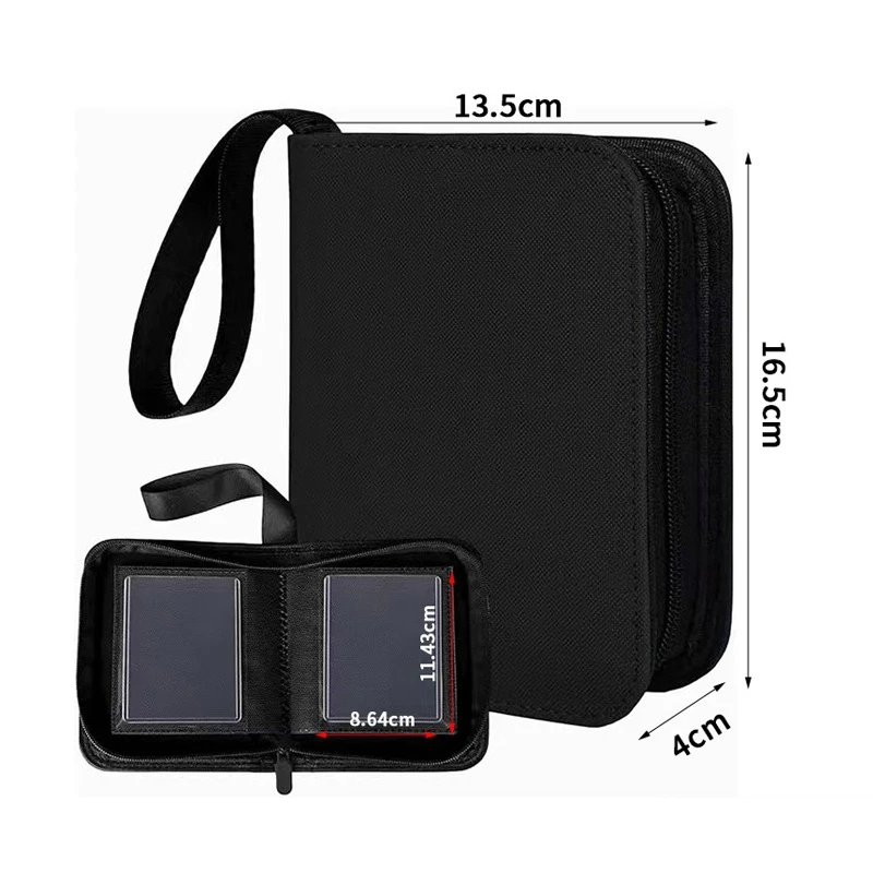 Portable 40 Pockets Trading Card Album 3x4inch Diamond Leather Photocard Holder Durable Mini Card Binder Card Collection