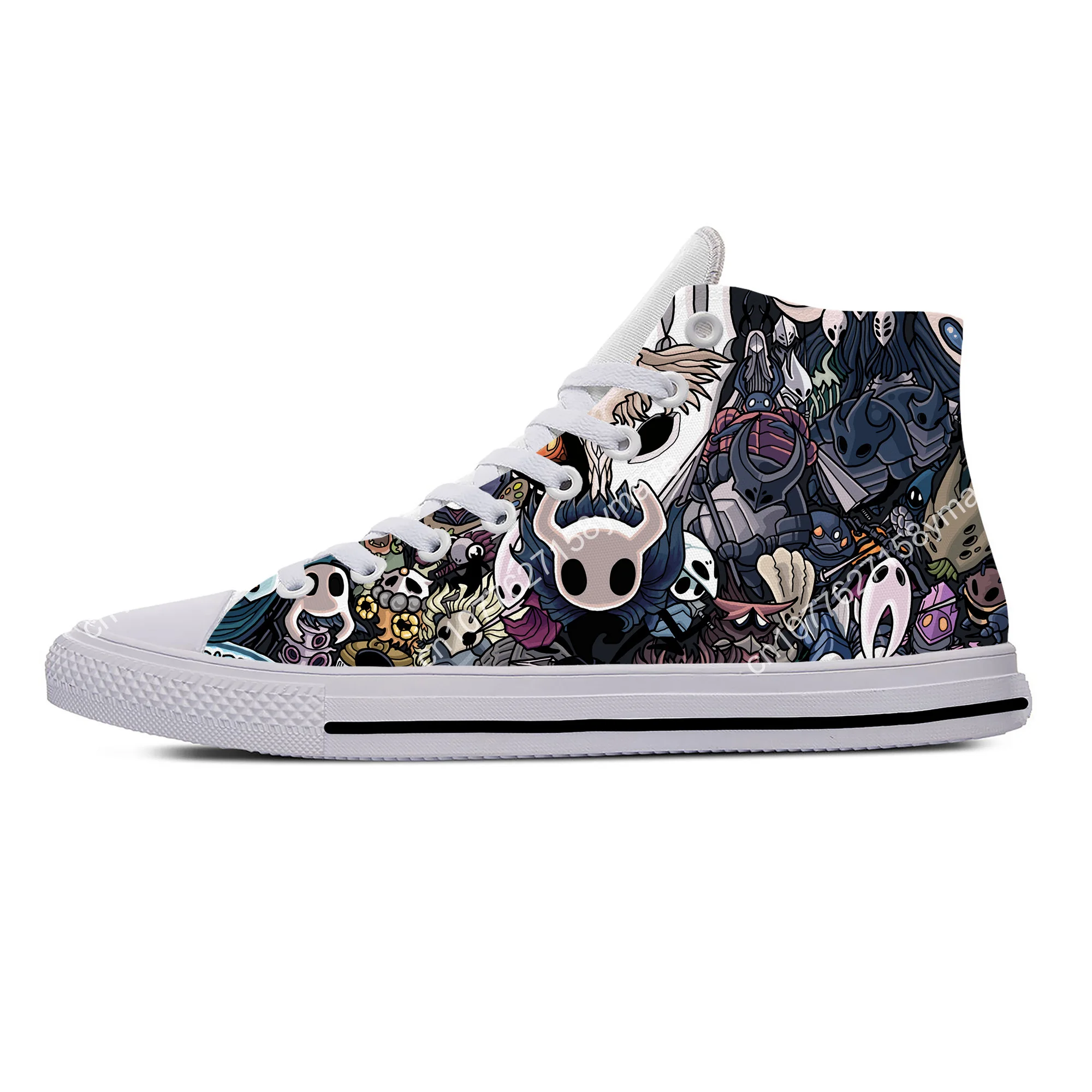 Anime Cartoon Game Ghost Hollow Knight Cool Funny Casual Cloth Shoes High Top Lightweight Breathable 3D Print Men Women Sneakers
