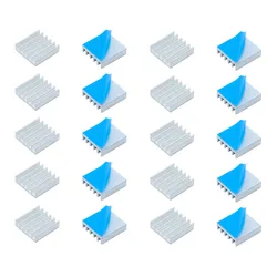 14x14x4mm 50pcs Aluminum Heatsink Radiator Heat sink Cooler for Electronic Chip IC MOS Raspberry pi Cooling With Thermal Tape