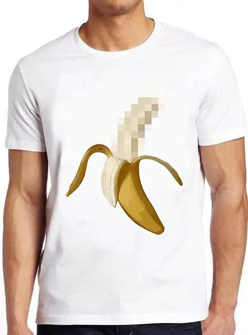 Dirty Censored Peeled Banana Adult Cool Music Fashion Top Retro T Shirt 944