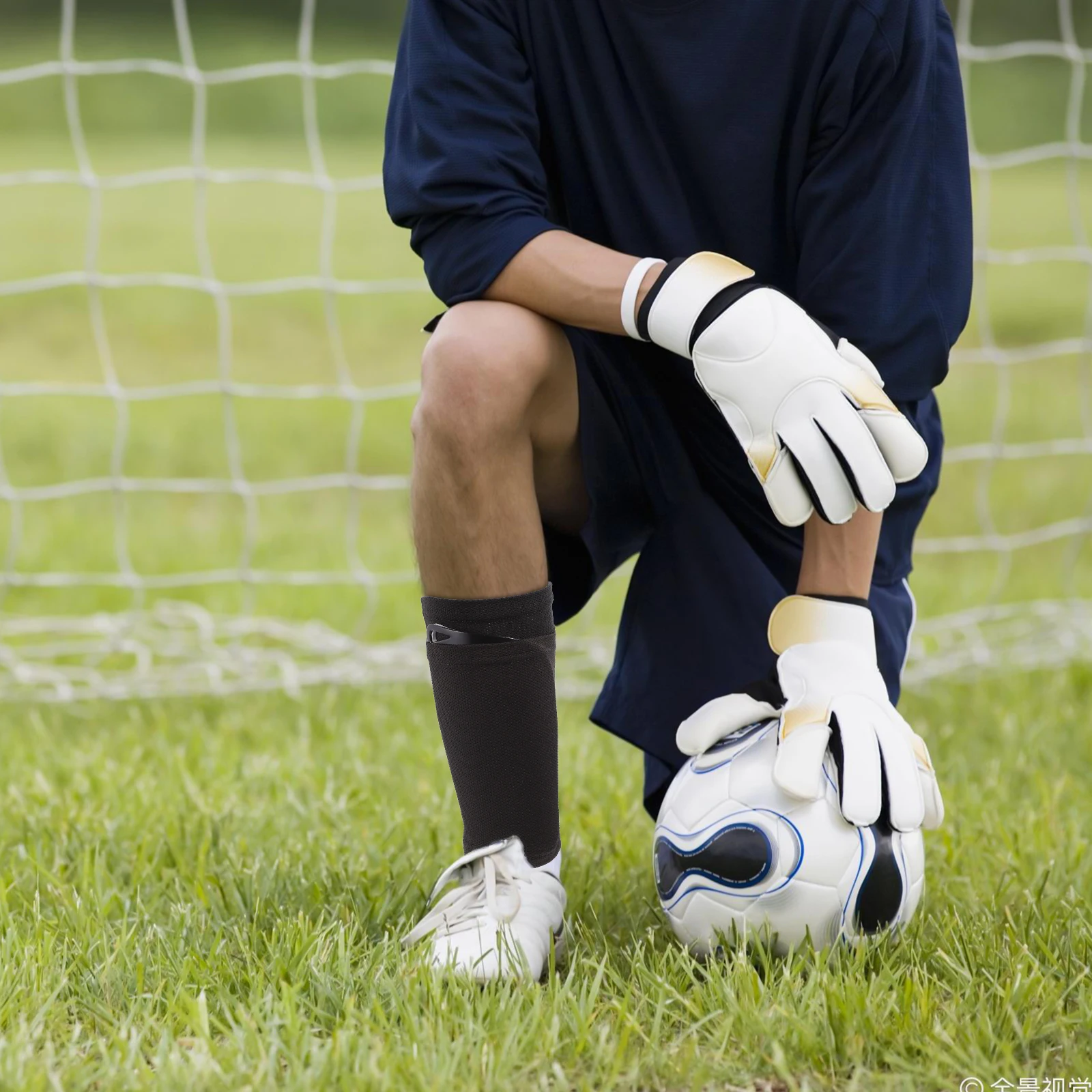 

Suite Shin Guard Socks Guards Pu Material Pads Adults Football Sports Legs