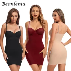 Shapewear Women Sexy Dress Control Slips Dress With Bra Push Up Slimming Sheath Underwear Body Shaper Waist Trainer Corset