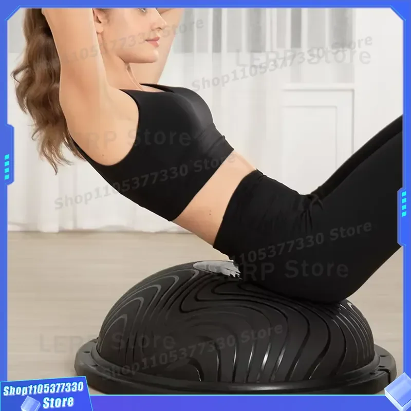 Unisex PVC Pilates Yoga Ball with Massage Function Colorful Fitness Hemisphere for Workout Weight Loss Exercise Training