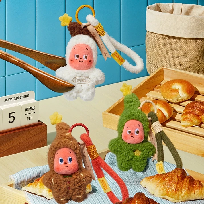 Meilleures ventes! Pop Mart Star People – boîte aveugle de la série Moment délicieux, petits Biscuits fraîchement cuits, pendentif en peluche, boîte aveugle cadeau