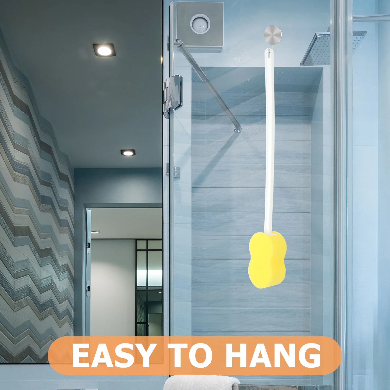 

Lightweight Back Bath Sponge Shower Brush Long Handle Exfoliating Back Scrubber Bath Cleaning Brush for Body Shower