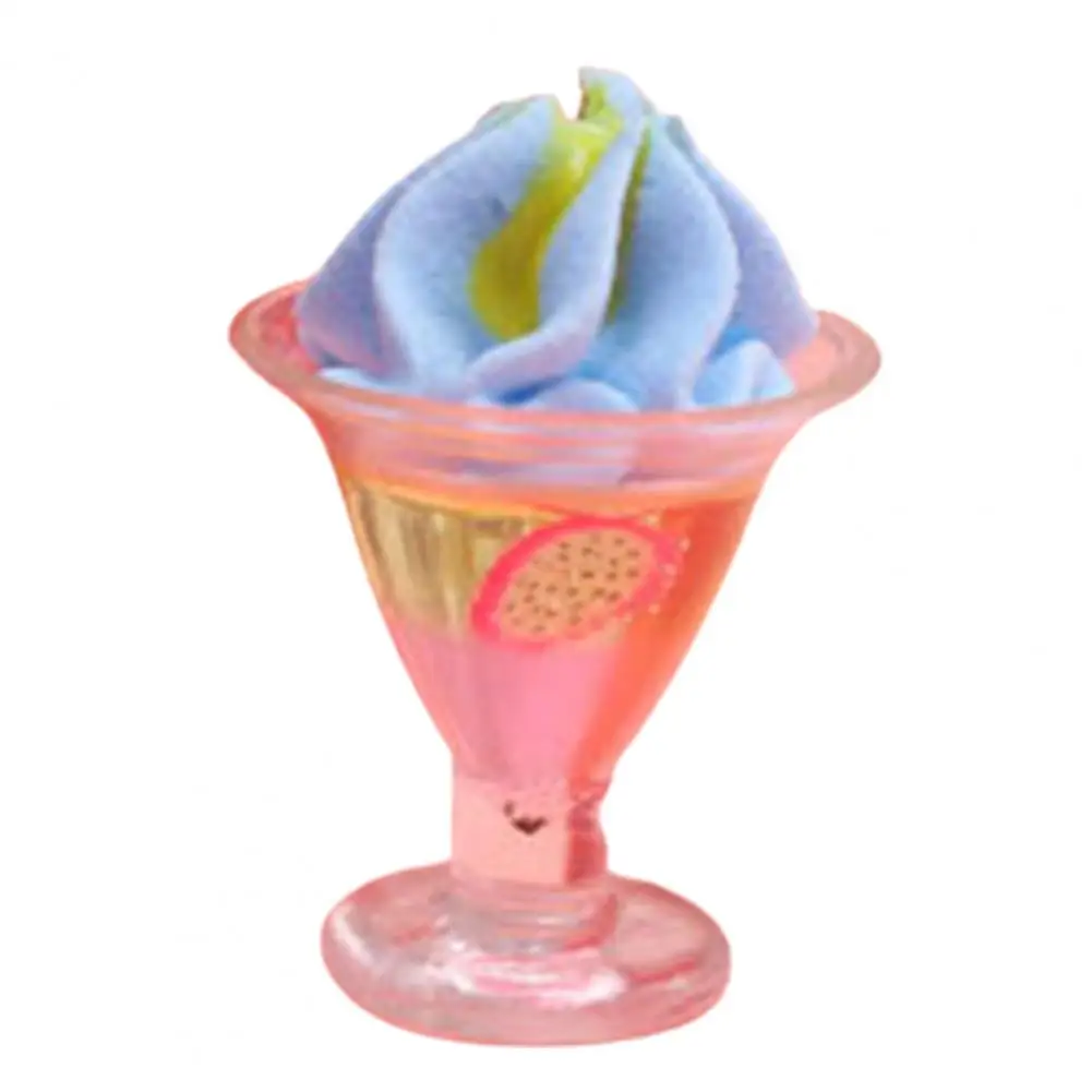 Trendy Eco-friendly Cognitive Ability Decorative Fake Mini Milkshake Cup Dollhouse Milkshake Toy Dollhouse Milkshake