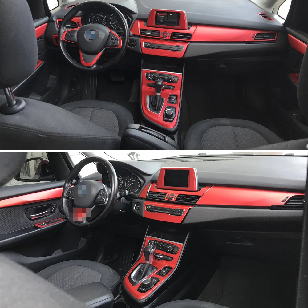 

Car-Styling Carbon Fiber Car Interior Center Console Color Change Molding Sticker Decals For BMW 2 Series F22 F23 F45 /4 Door