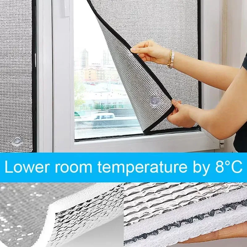 Aluminum Foil Window Sun Shade Film Anti UV Heat Insulation Privacy Film for Home Office Sunshade Protector